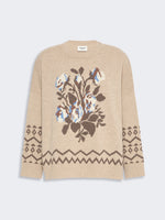 max mara loose jumper in wool jacquard for women
