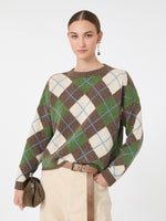 Max Mara Wool yarn Argyle jumper for Women