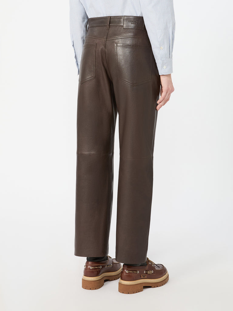 max mara nappa leather trousers