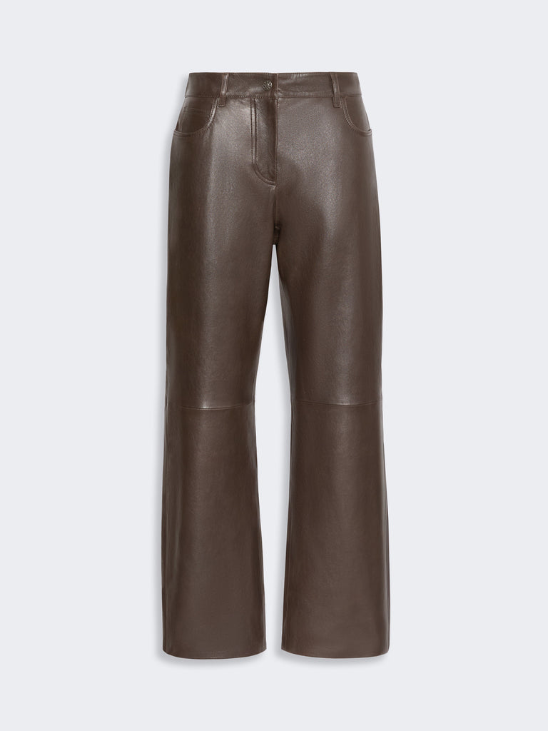max mara nappa leather trousers