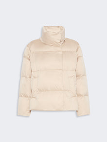max mara short down jacket in technical satin for women