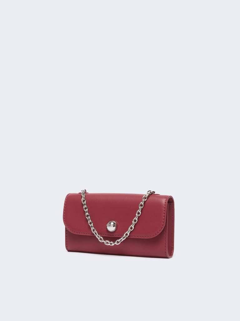 max mara smooth leather wallet chain bag
