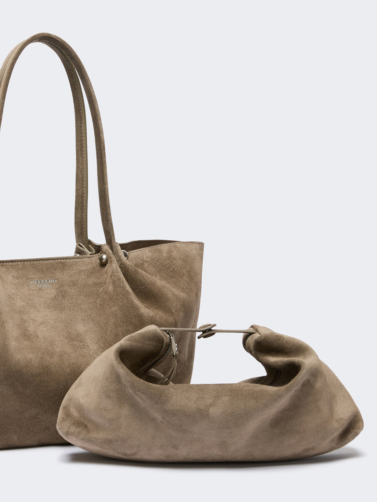max mara suede tote bag