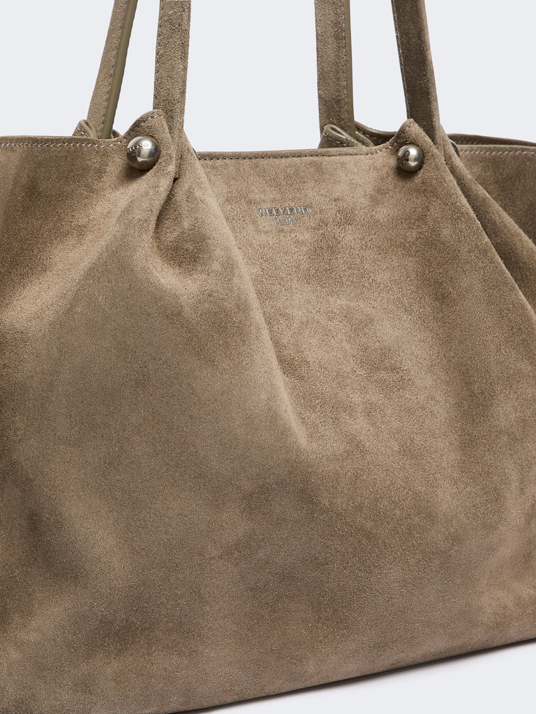 max mara suede tote bag