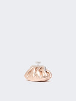 max mara extra-small pasticcino bag in metallic leather for women