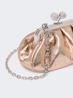 max mara extra-small pasticcino bag in metallic leather for women