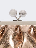 max mara extra-small pasticcino bag in metallic leather for women