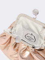 max mara extra-small pasticcino bag in metallic leather for women