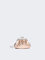 max mara extra-small pasticcino bag in metallic leather for women