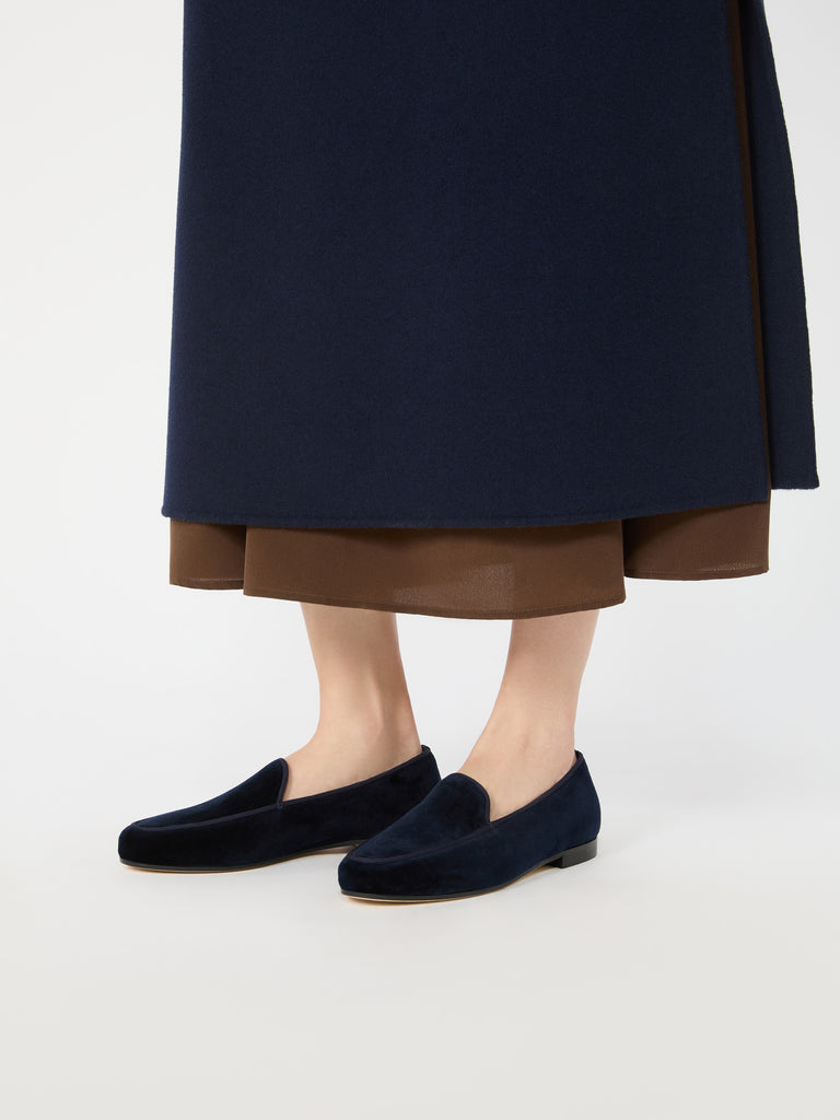 max mara cotton velvet moccasins