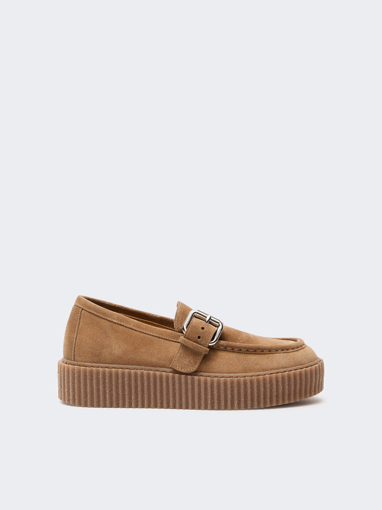 max mara split-leather loafers