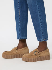 max mara split-leather loafers for women