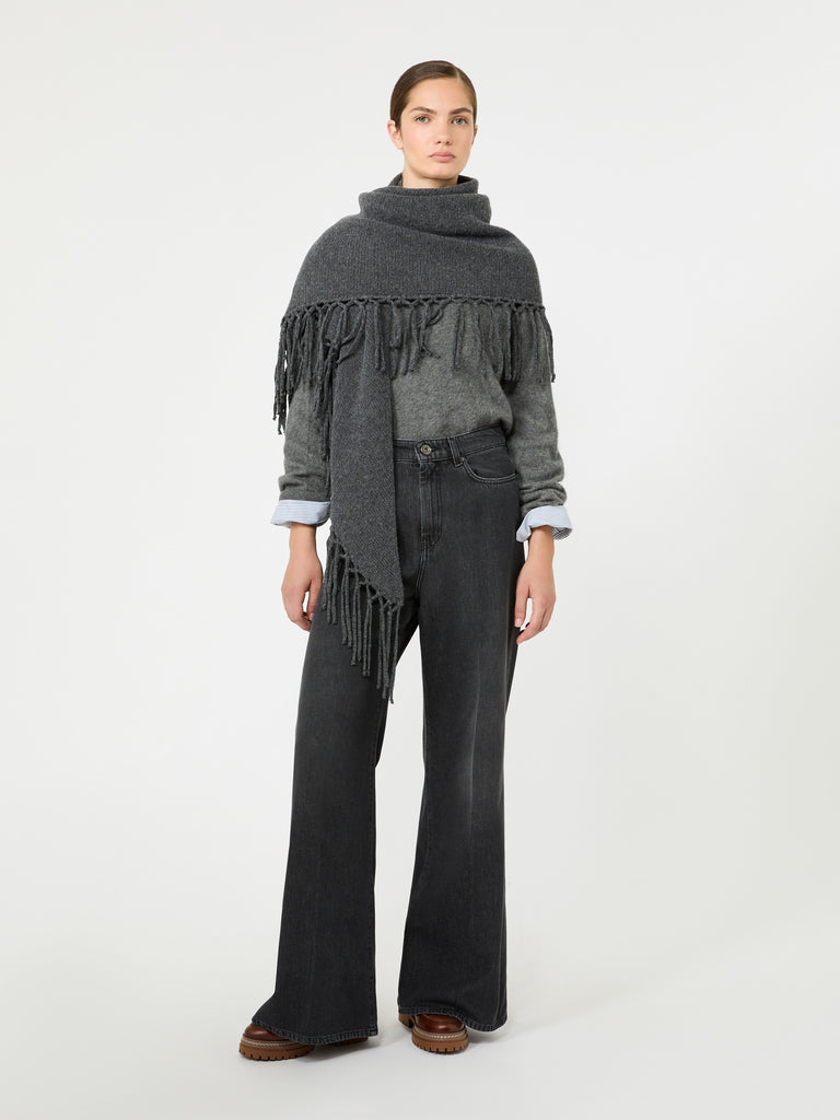 max mara fringed wool shawl