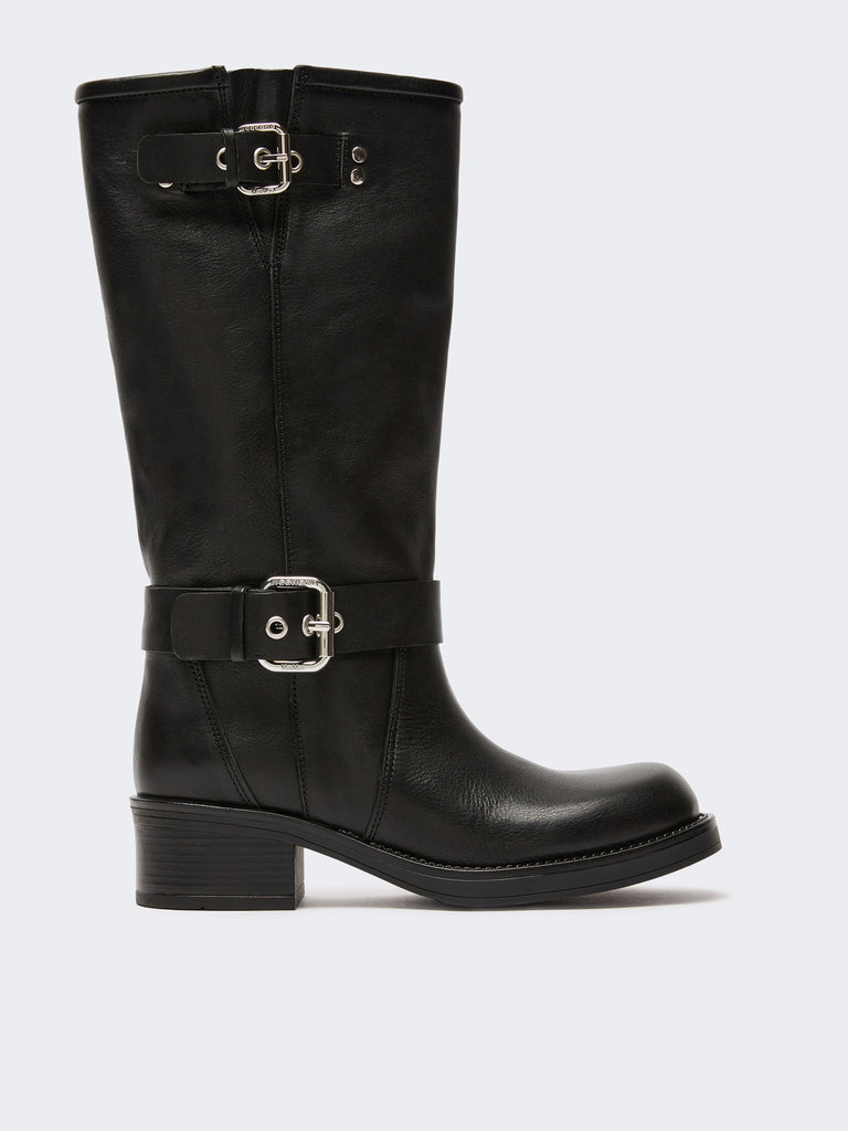 max mara leather biker boots