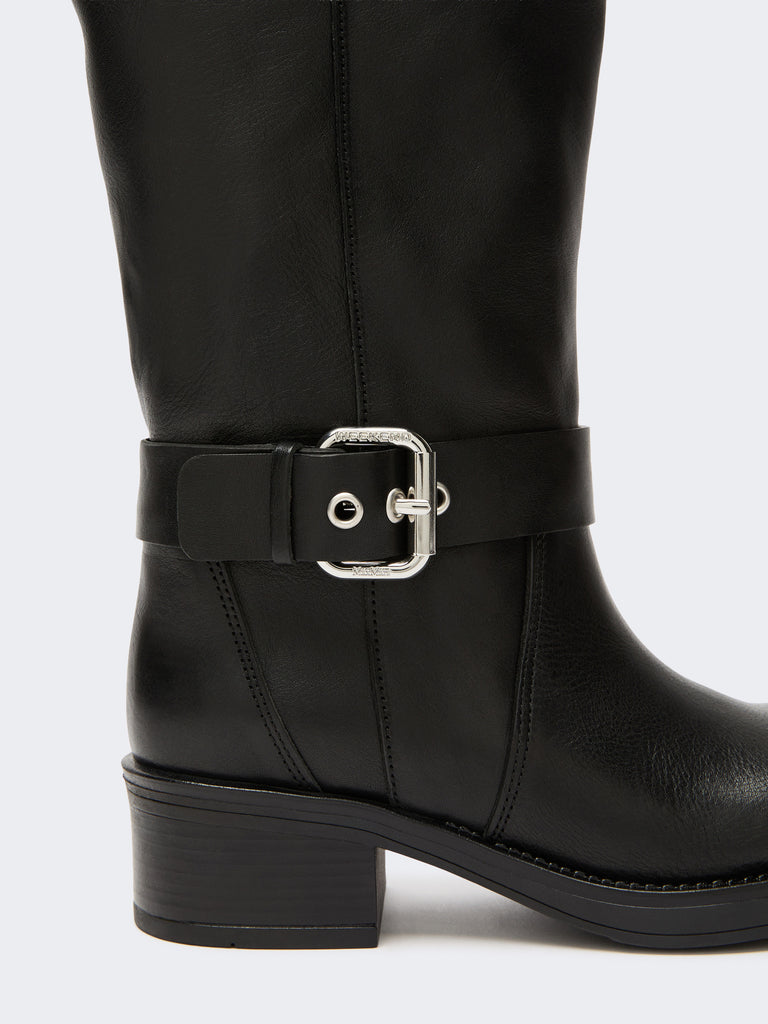 max mara leather biker boots