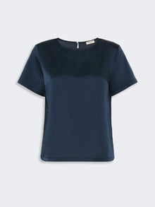 max mara satin crew-neck t-shirt for women