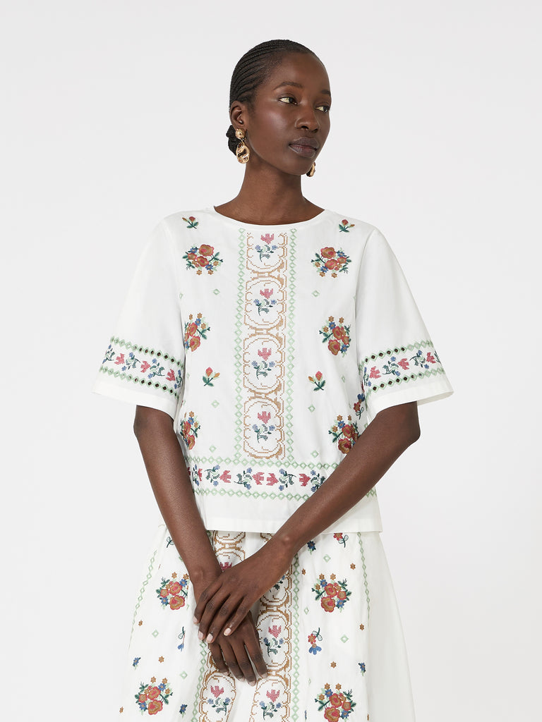max mara embroidered t-shirt