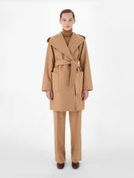 max mara camel colour robe coat for women