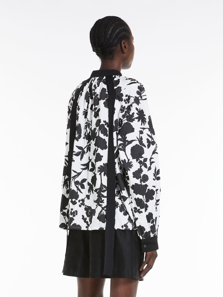 Floral satin shirt