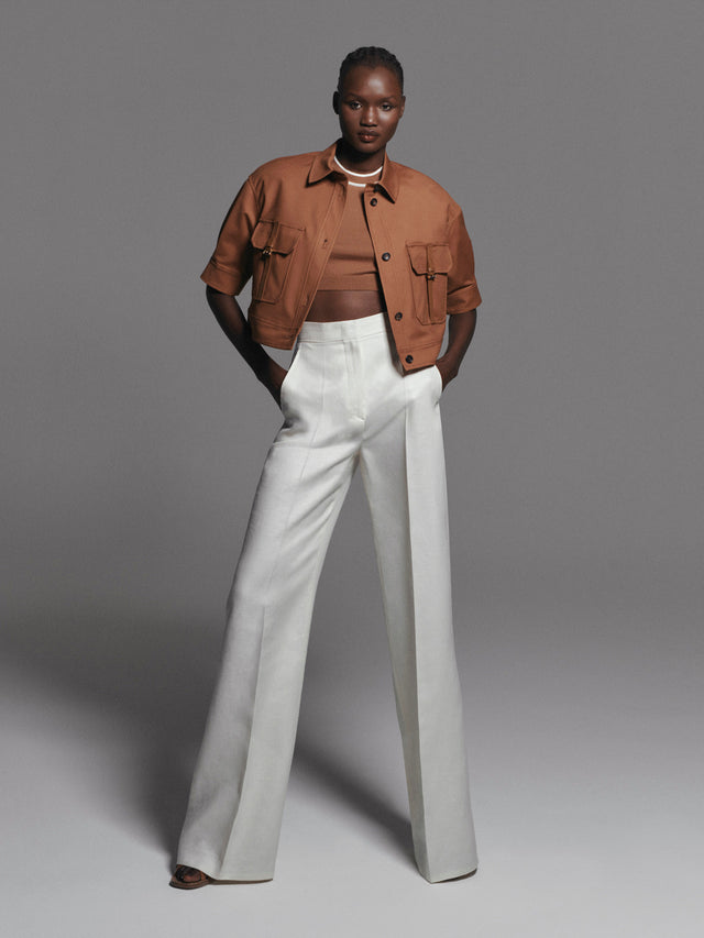 Linen tailored trousers