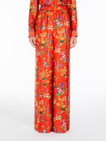 Printed silk pyjama-style trousers