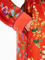 Printed silk pyjama-style trousers