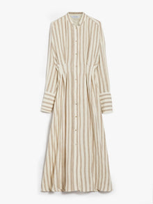 Striped linen long dress