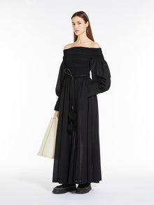 Off the shoulder wool dress