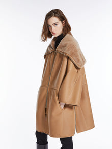 Short sheepskin coat