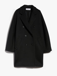 Oversized coat in technical jersey