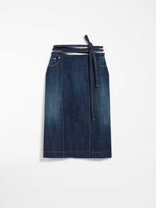 Denim wrap skirt