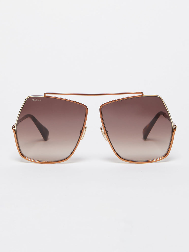max mara oversized metallic sunglasses