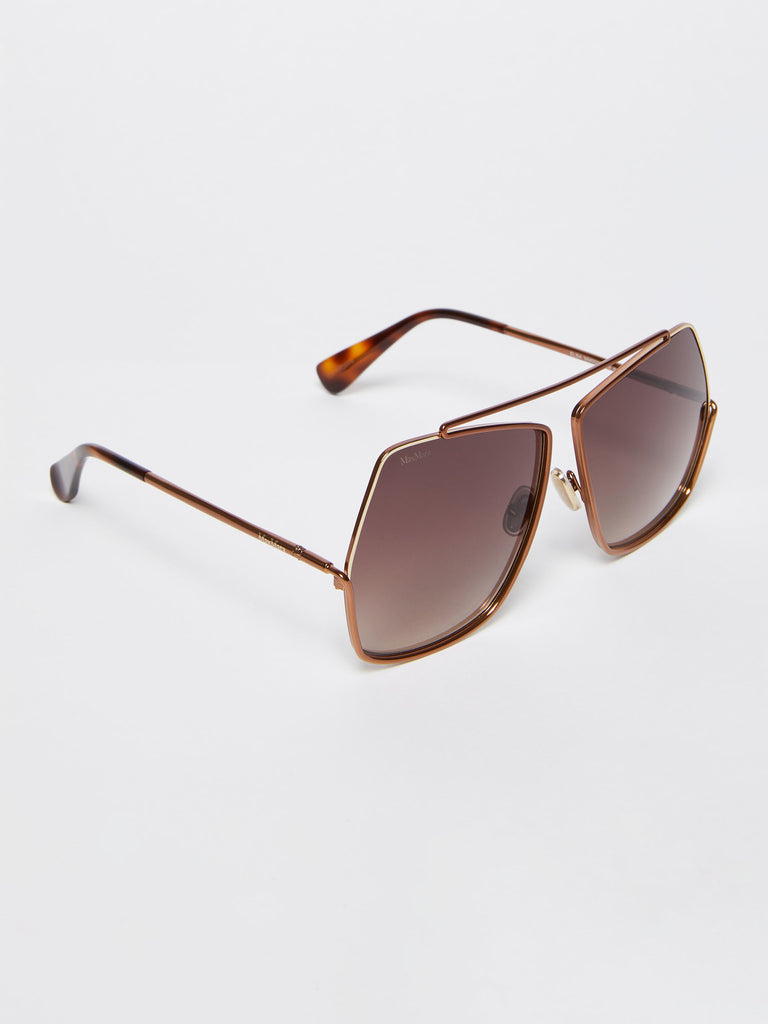 max mara oversized metallic sunglasses