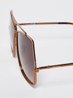 max mara oversized metallic sunglasses for women
