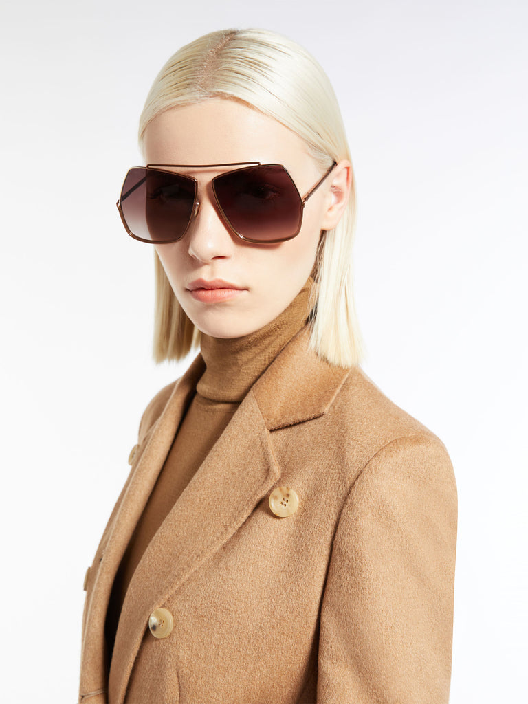 max mara oversized metallic sunglasses