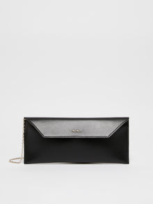 Waxed leather clutch