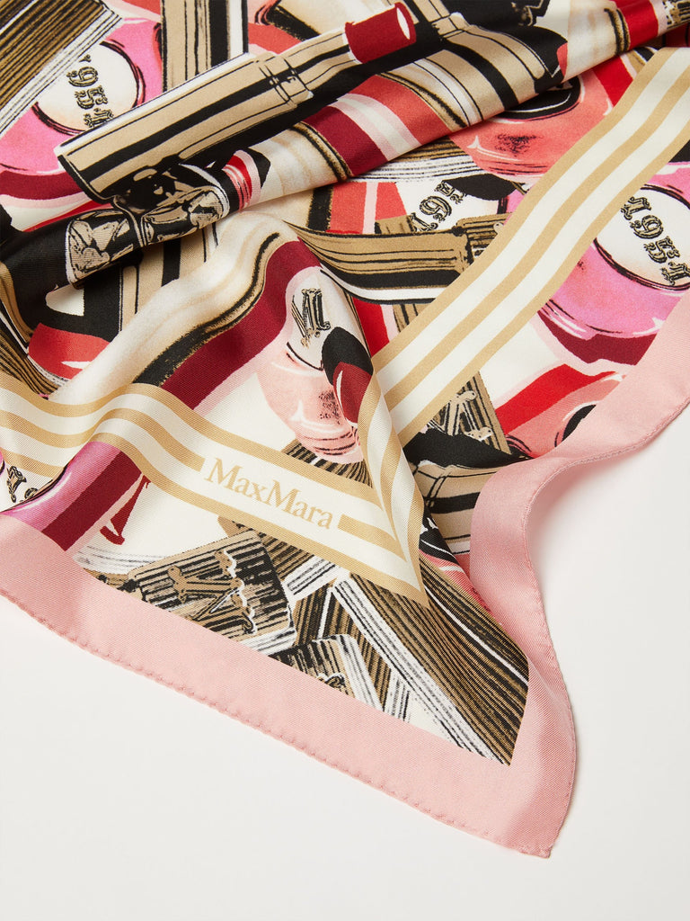 Printed silk foulard