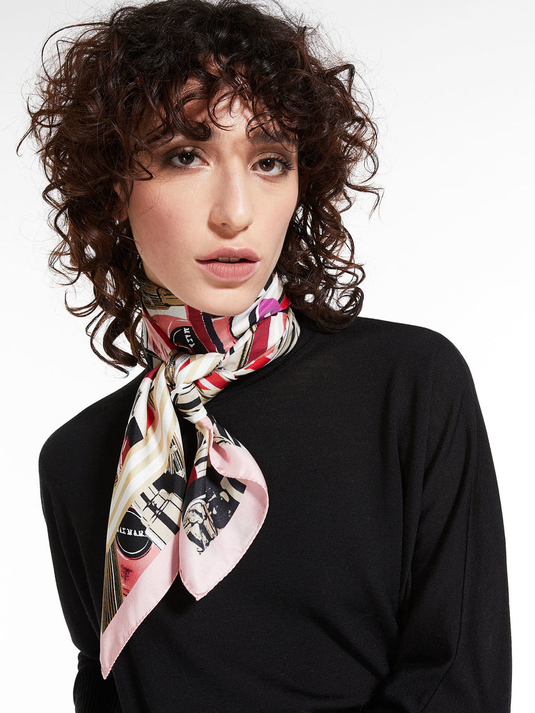 Printed silk foulard