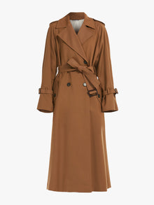 Belted trench coat in showerproof fabric