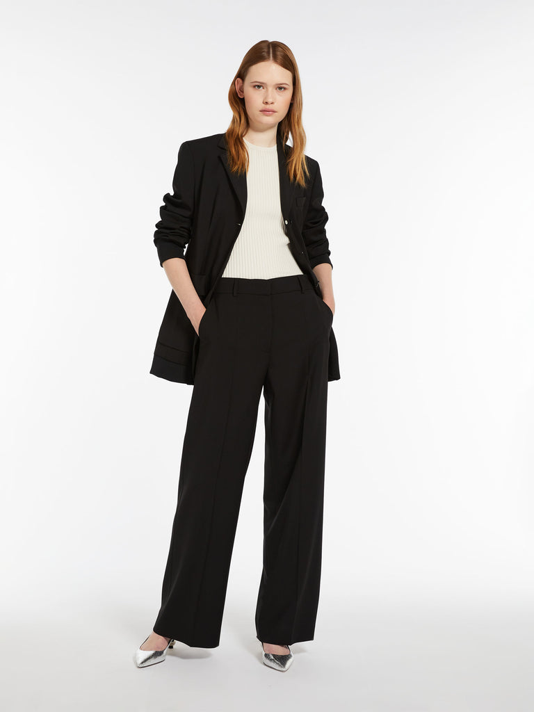 Single-breasted wool jacket