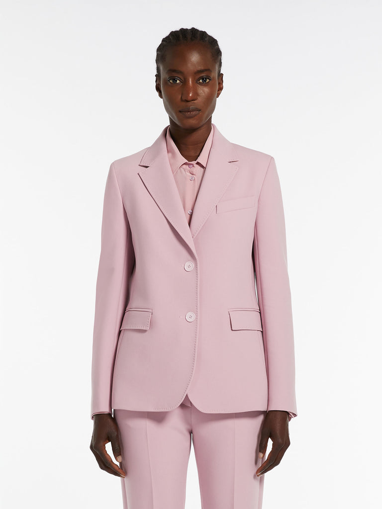 Stretch viscose canvas blazer
