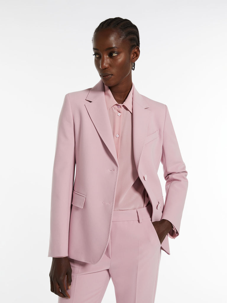 Stretch viscose canvas blazer