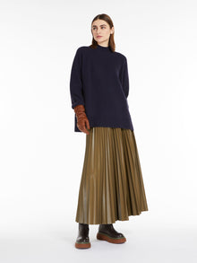 Coated jersey skirt