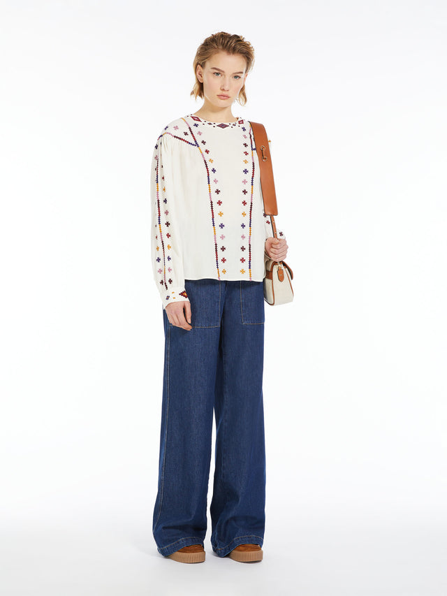 Cotton sable blouse