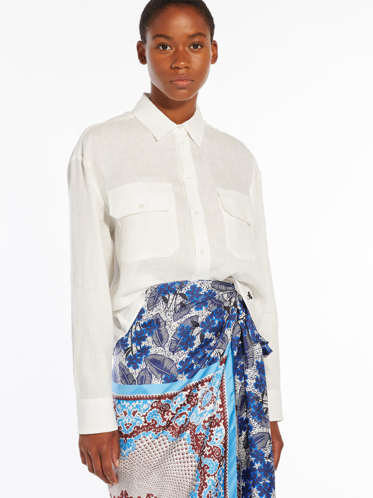 Linen poplin shirt