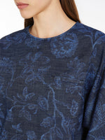 Floral denim blouse