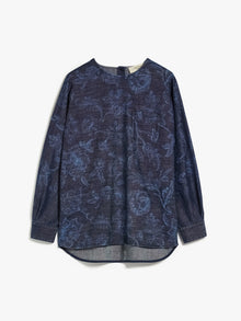 Floral denim blouse