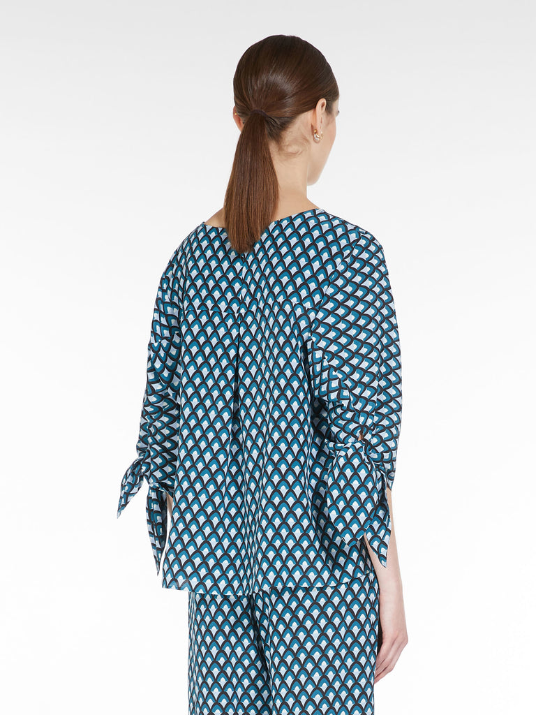Printed silk blouse