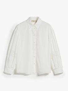 Poplin shirt with embroidery