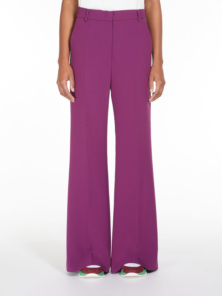 Bell bottom trousers in cady